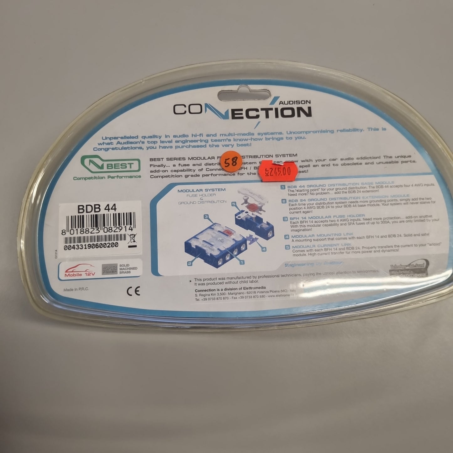 Audison Connection BDB 44 Distribusjons blokk