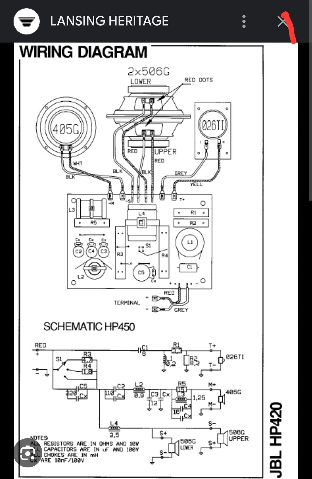 JBL Høyttalere model HP 420