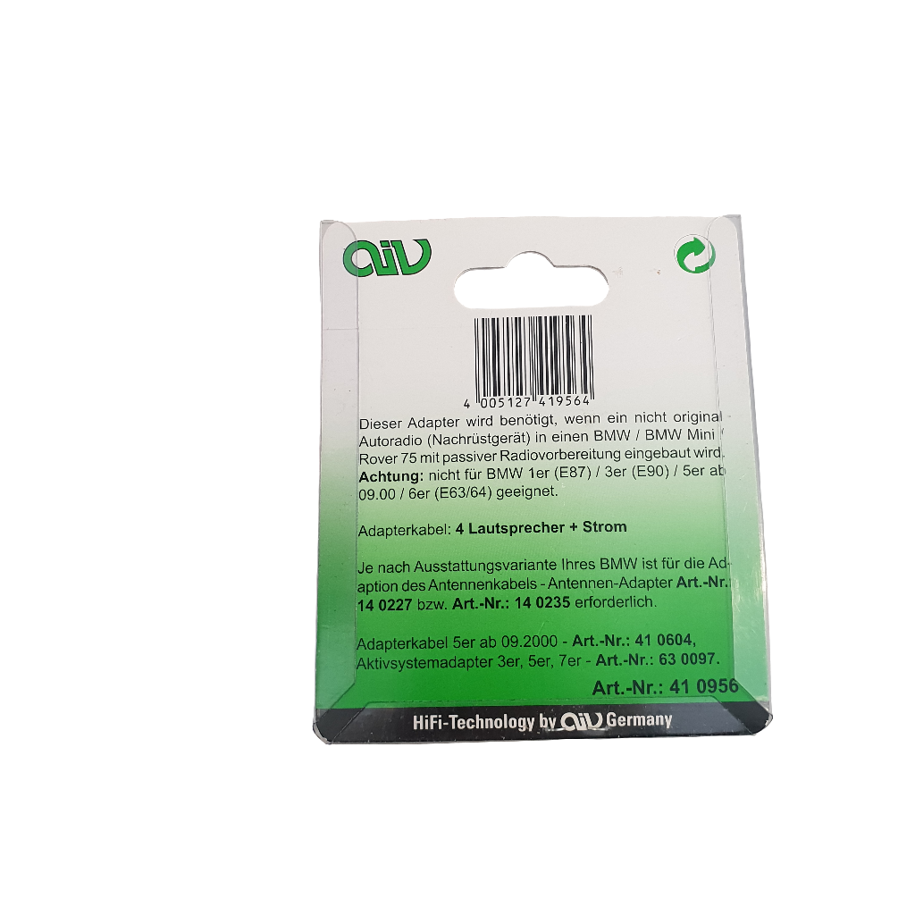 Aiv Iso Adapter BMW / Mini m.flere ( "Bavaria" kontakt )