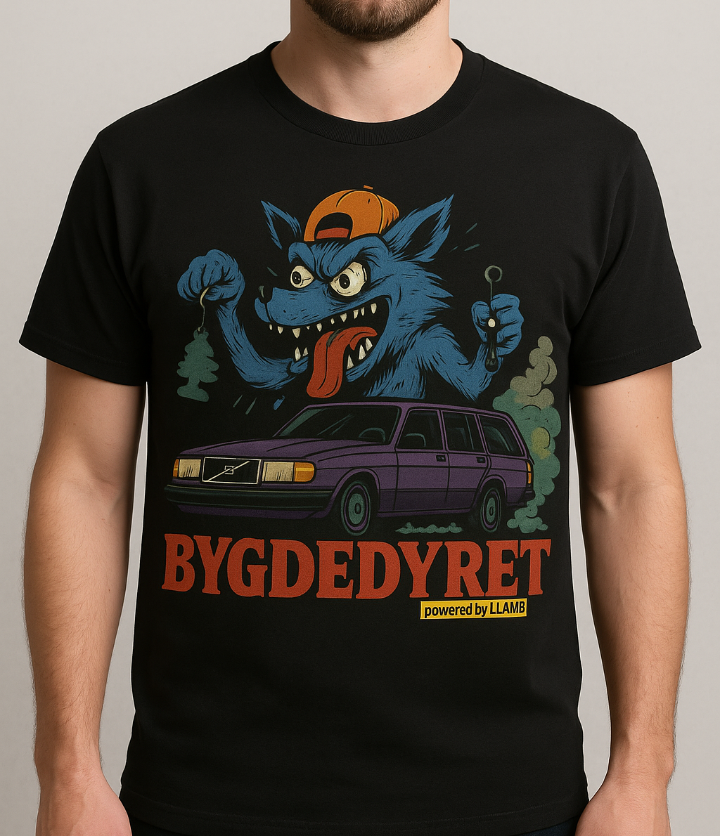 Bygdedyret T-Skjorte m/ Lilla Volvo