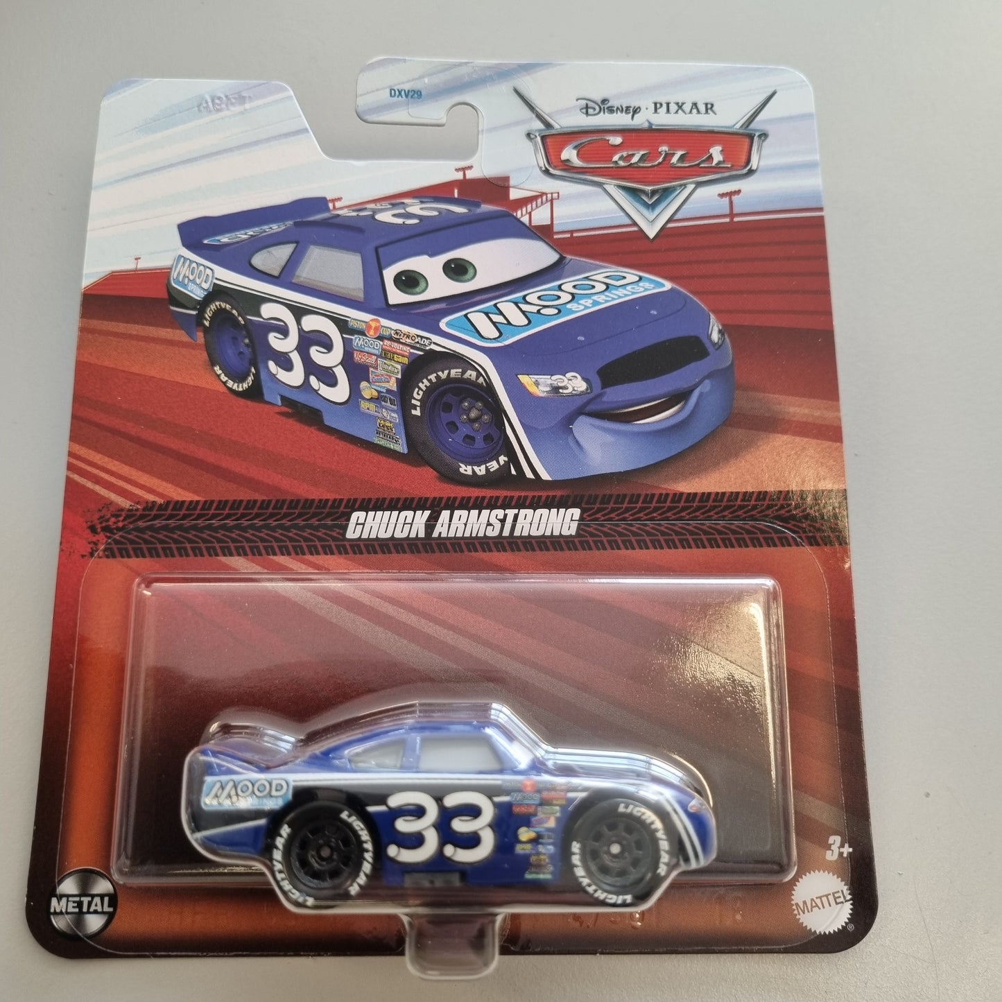 Mattel Pixar CARS 1:55 skala : Chuck Armstrong