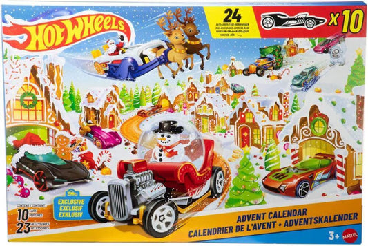 Hot Wheels Julekalender 2025 (10 biler + tilbehør)