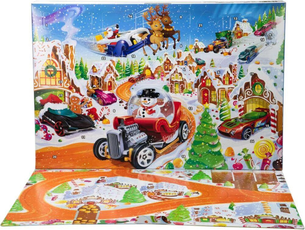 Hot Wheels Julekalender 2025 (10 biler + tilbehør)