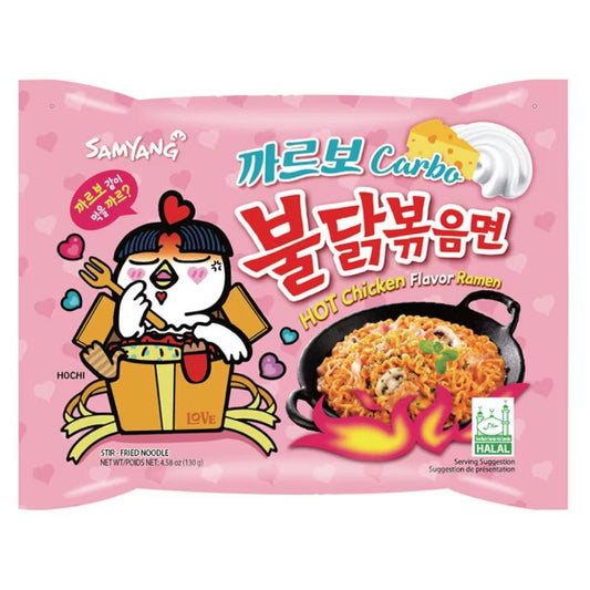 Buldak Samyang nudler carbonara Hot Chicken Cheese 130g