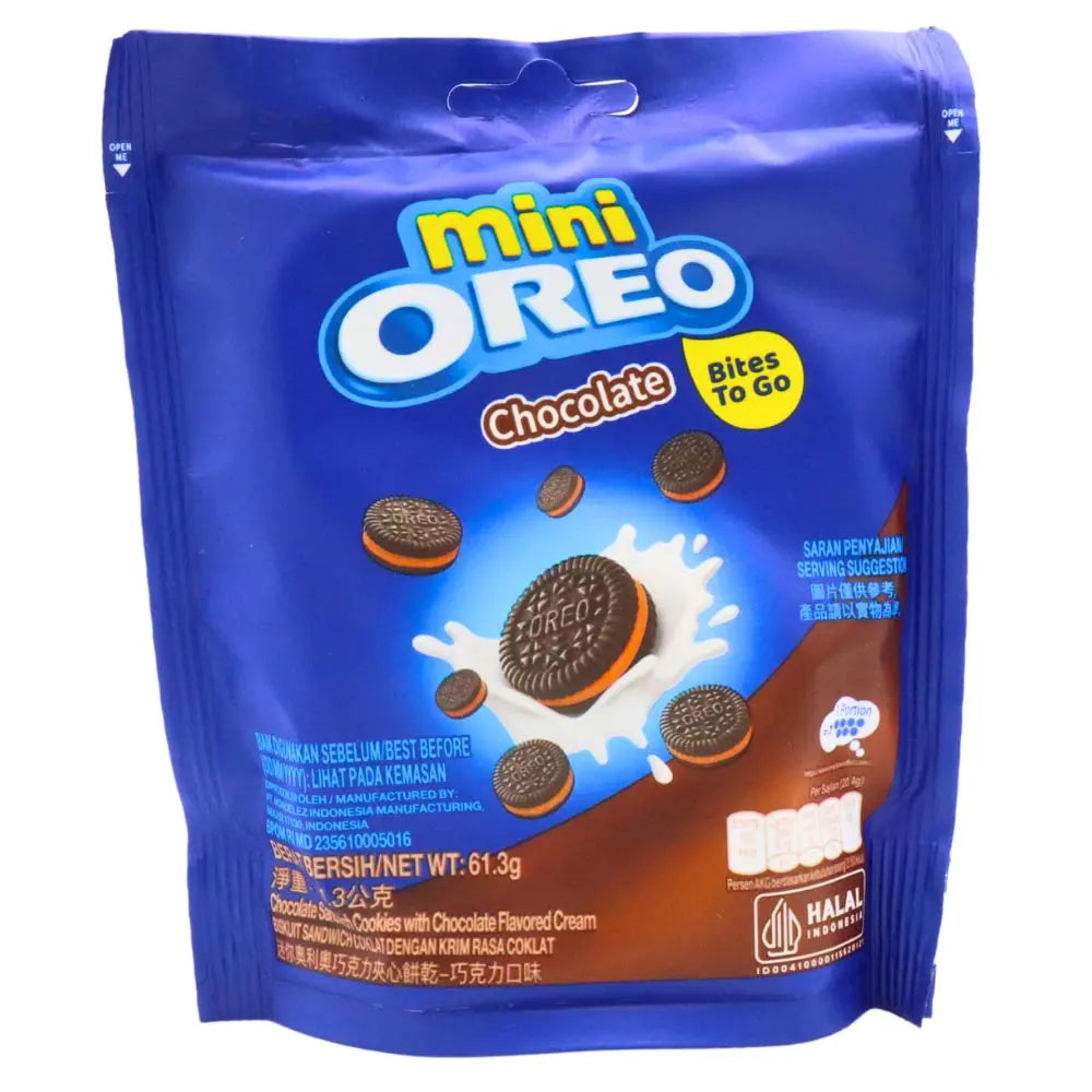 OREO MINI CHOCOLATE COOKIES ZIP PACK 61g  (kort dato)