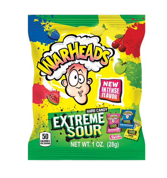 WARHEADS EXTREME SOUR HARD CANDY 28g
