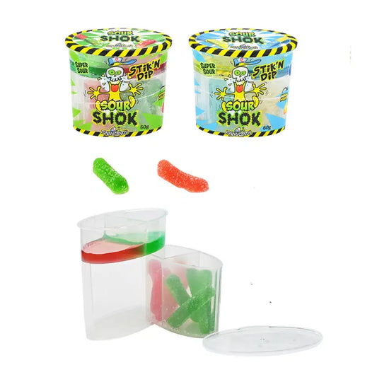 FUNNY CANDY SOUR SHOK STIK’N DIP 60g