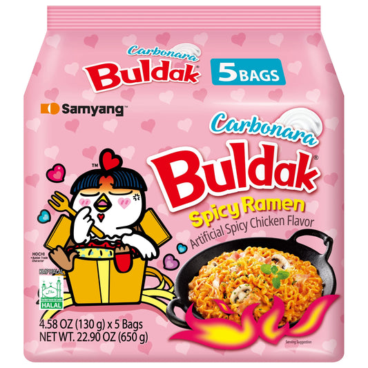Buldak Samyang nudler carbonara Hot Chicken Cheese (5 pack)