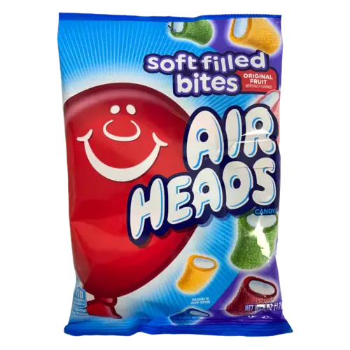 AIRHEAD SOFT FILLED BITES ORIGINAL FRUIT PEG BAG 170g