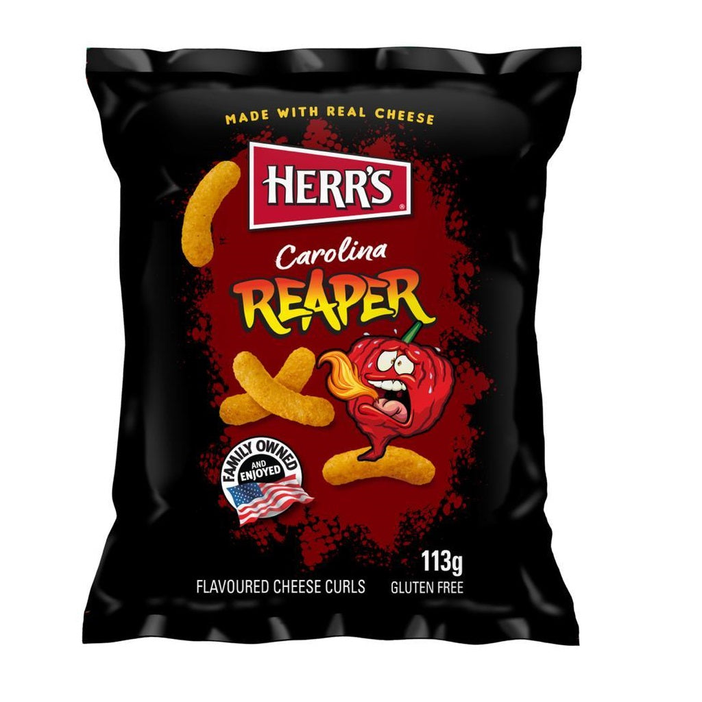 Herr’s Carolina Reaper cheese curls 113g