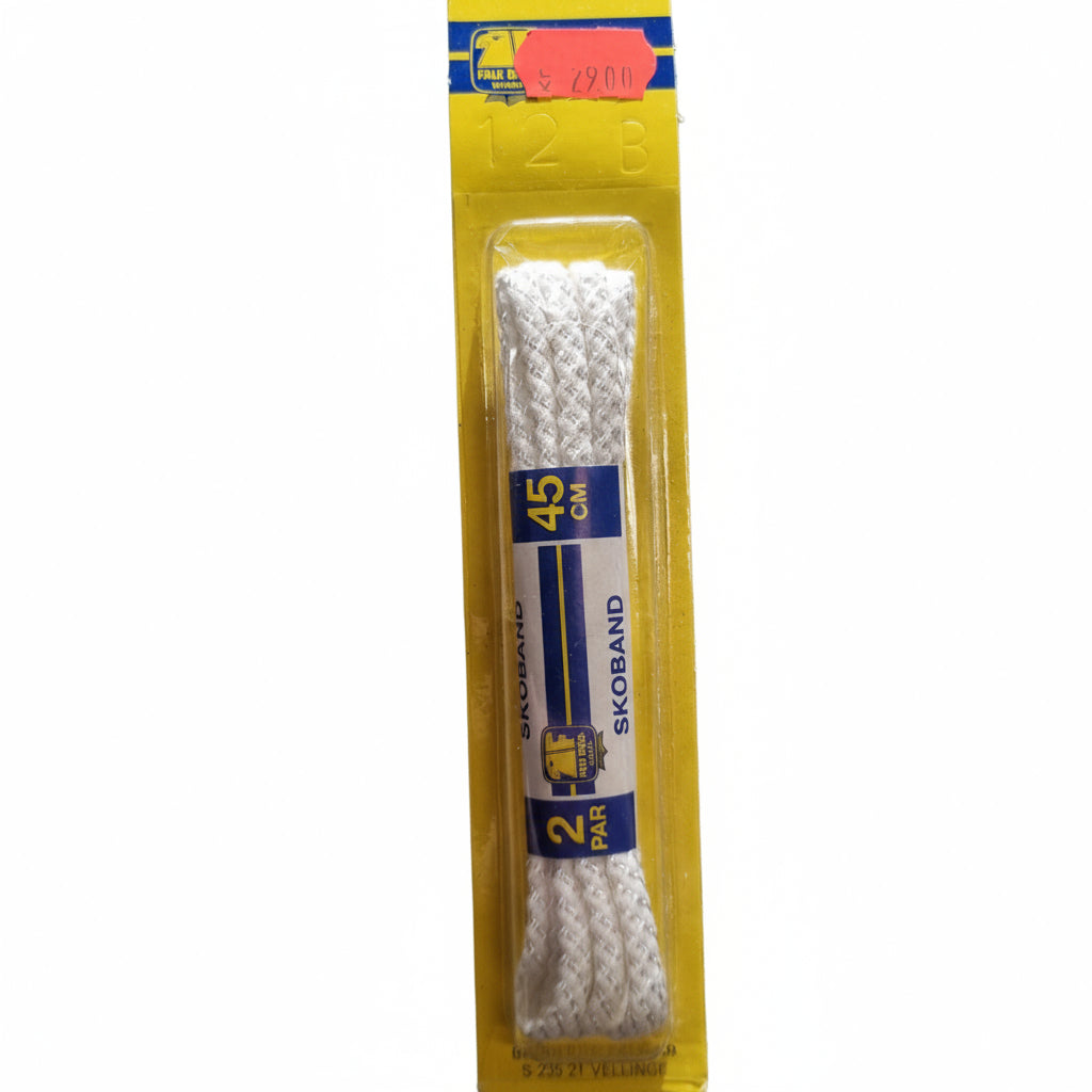 2 par 45cm skolisse hvit tykk