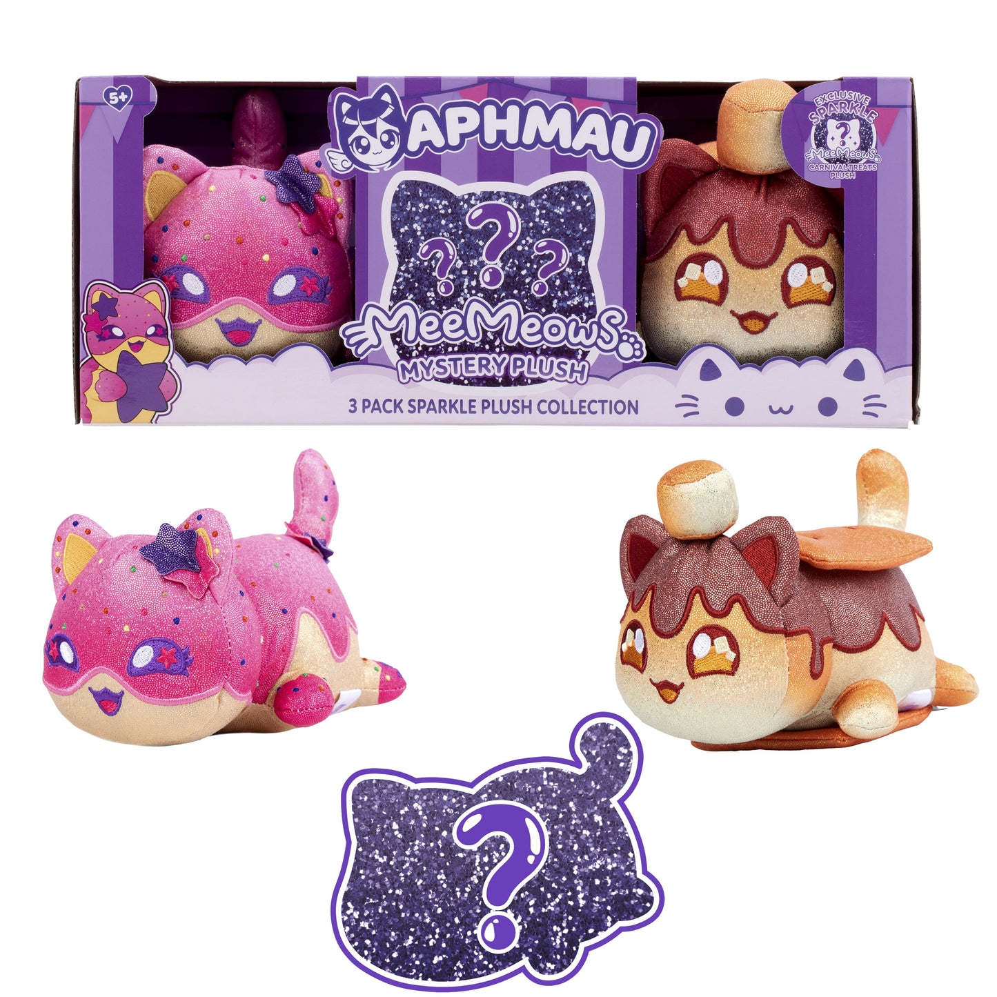 APHMAU MeeMeow 3 pack Carnival Mystery Plush bamser 15cm