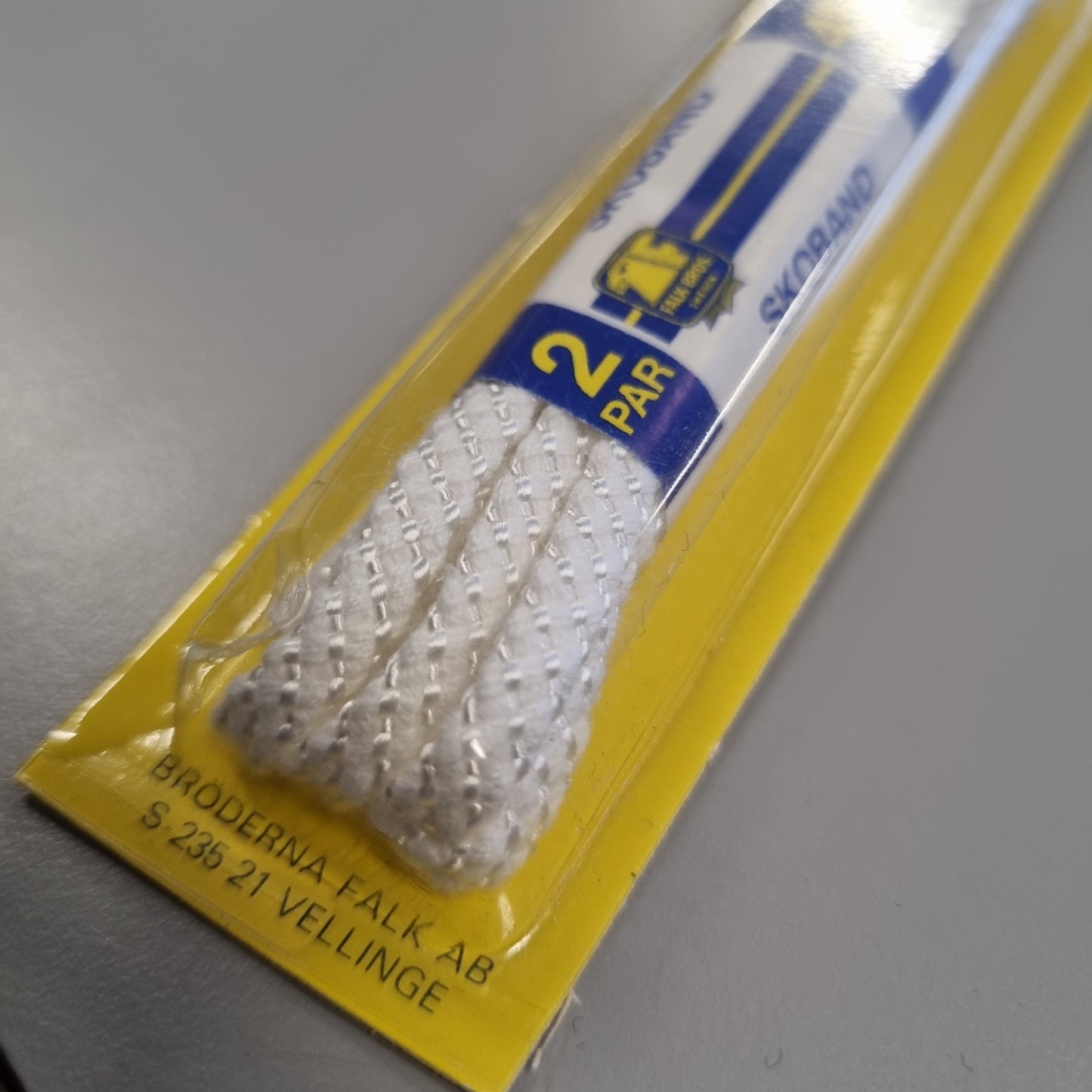 2 par 45cm skolisse hvit tykk