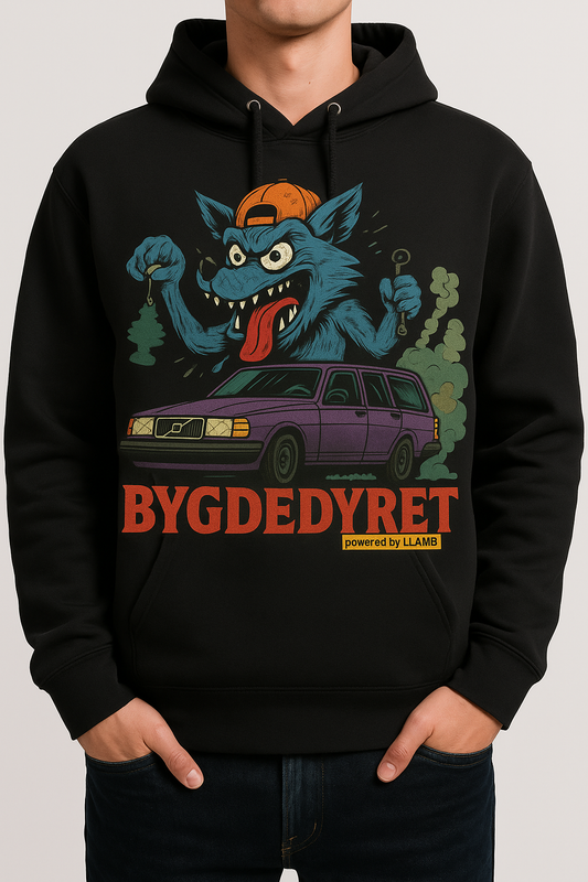 Bygdedyret hettegenser m/ Lilla Volvo