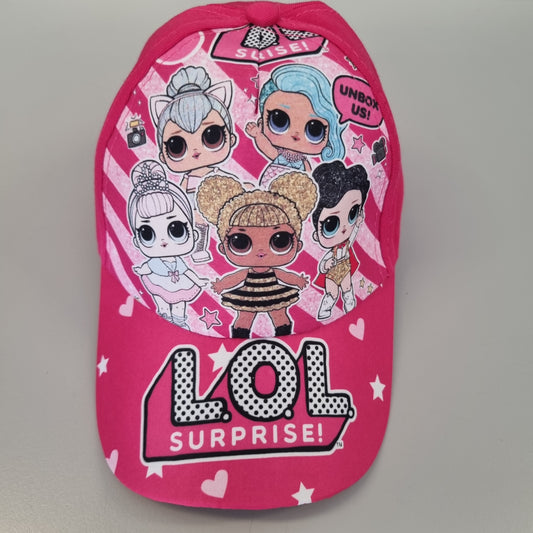 Caps med L.O.L. Surprise! Motiv (mørk rosa)